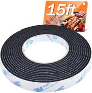 🔥 baipok high temp nomex bbq gasket smoker seal tape - 1/2" x 1/8" - 15ft - self stick grill high heat tape for improved temperature control logo