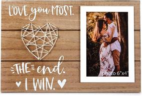 img 4 attached to Love You Most. The End. I Win. - Romantic Couple Gift for Anniversary, Birthday - Couples, Husband, Wife, or Fiance Romantic Love Picture Frame Gifts - 4x6 Inches Cute Photo