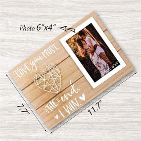 img 3 attached to Love You Most. The End. I Win. - Romantic Couple Gift for Anniversary, Birthday - Couples, Husband, Wife, or Fiance Romantic Love Picture Frame Gifts - 4x6 Inches Cute Photo