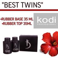 💅 kodi professional best twin set: резиновая база и топовое покрытие 35 мл - долговечный гель для ногтей led/uv, формула для снятия – 1,18 унции – оригинальный продукт логотип