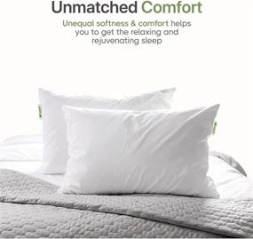 img 1 attached to Experience Unparalleled Comfort with Authentic Choice Hotels' Luminesse Hypoallergenic Green Label Luxury Soft Pillow, White, Standard (Pack of 1)