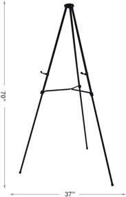 img 2 attached to 🖼️ 70-Inch Black Lightweight Aluminum Telescoping Display Easel for Enhanced SEO