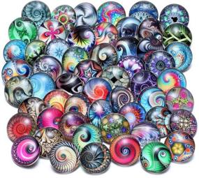 img 3 attached to 50 PCS Interchangeable Snap Charms for Jewelry Bracelets - 18mm Snaps, Glass Buttons, and More!