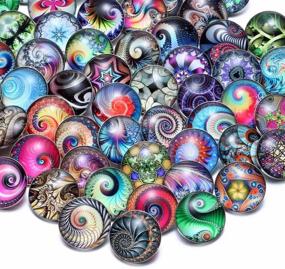 img 4 attached to 50 PCS Interchangeable Snap Charms for Jewelry Bracelets - 18mm Snaps, Glass Buttons, and More!