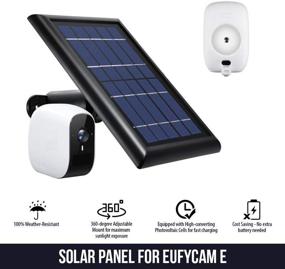 img 3 attached to Wasserstein Solar Panel for eufyCam E Wireless Security Camera - Uninterrupted Power Supply (Black) - Compatible with eufyCam E ONLY (NOT for eufyCam 2/2C)