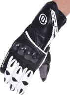 🧤 seibertron sp2 sp-2 adult on-road street racing motorcycle gloves white+black genuine leather - s&amp;small size logo