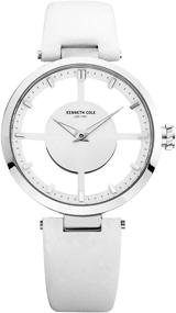 img 4 attached to ⌚ KC2609 Kenneth Cole New York Women's Stainless Steel Watch with White Leather Band - Transparency