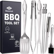 🔥 premium 7-piece stainless steel bbq grilling tool set - heavy duty utensils with gift box - ideal for barbecue & grill enthusiasts logo