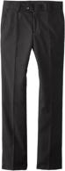 👖 isaac mizrahi black label little slim boy's fit solid wool pant logo