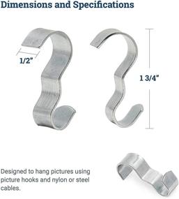 img 3 attached to Enhance Your Home Décor with Picture Rail Hooks Silver Finish - 25 Pack - Discover Superior Picture Rail Hangers - Wide Molding Hooks for Impeccable Wall Art Display
