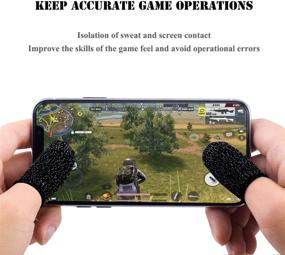 img 3 attached to ๐ฎ Enhance Gaming Performance with Newseego Mobile Game Controller Finger Sleeve Sets - 6 Pack, Black: Anti-Sweat, Breathable, Full Touch Screen Sensitive Shoot Aim Joysticks Finger Set for Knives Out/Rules of Survival