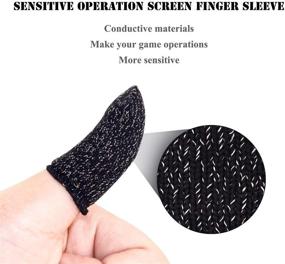 img 2 attached to ๐ฎ Enhance Gaming Performance with Newseego Mobile Game Controller Finger Sleeve Sets - 6 Pack, Black: Anti-Sweat, Breathable, Full Touch Screen Sensitive Shoot Aim Joysticks Finger Set for Knives Out/Rules of Survival