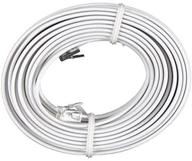 top-quality permo 100 feet white telephone extension cord cable line wire for optimal connectivity logo