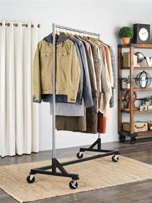 img 3 attached to 👕 Whitmor Commercial Garment Z-Rack - Stylish Silver and Sleek Black Design