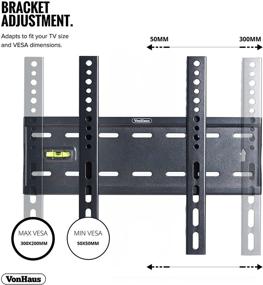 img 1 attached to VonHaus Ultra Slim TV Wall Mount: Strong 88lbs Weight Capacity for 15-42 inch LCD LED 3D Plasma TVs (05/022)