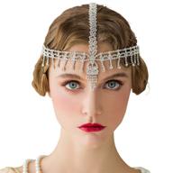 👒 sweetv 1920s headband: rhinestone great gatsby headpiece for flapper hair accessories at costume party head cap logo