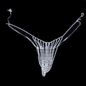 img 2 attached to 💎 Stunning Althrorry Body Chain Jewelry: Elegant Round Waist Rhinestone Bikini Waistband - Perfect Crystal Thong for Women