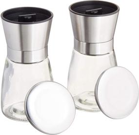 img 3 attached to 🧂 Durable Stainless Steel Salt and Pepper Grinder Set - Adjustable Coarseness Ceramic Mechanism - Easy To Operate, Clean, and Refill - Elegant Salt and Pepper Mill Set