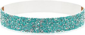 img 4 attached to DTWAWA Stretchy Rhinestone Elastic Crystal Women's Accessories for Belts