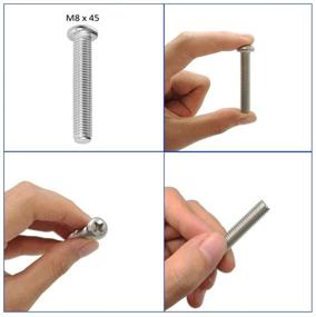 img 2 attached to 🔩 Оптимизированные саморезы для крепления к стене телевизоров Samsung - M8 x 45 мм, плотность резьбы 1,25 мм, шурупы для надежного крепления телевизоров Samsung на стену, совместимы с телевизорами серии 7 и 8 Samsung.