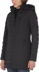 img 2 attached to 🧥 Nautica Womens Midweight Stretch Puffer Jacket - Stylish and Cozy Women's Clothing