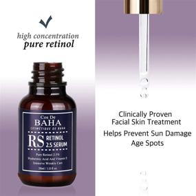 img 2 attached to 💆 Retinol 2.5% Solution Facial Serum with Vitamin E: Age Spot Remover & Crepe Erase - High Strength Formula for Face without Prescription, 1 Fl Oz