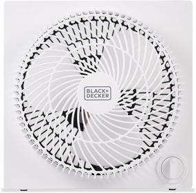 img 3 attached to 🌬️ Compact and Stylish BLACK+DECKER Mini Box Fan – 9 Inch Tabletop Desk Fan, Ultra-Quiet Cooling Solution in Frameless Design – BFB09W White