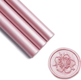 img 4 attached to UNIQOOO Metallic Rose Pink Mailable Glue Gun Sealing Wax Sticks - Perfect for Wedding Invites, Cards, Letters, Wine Packages, Gift Ideas & More! (Pack of 8)