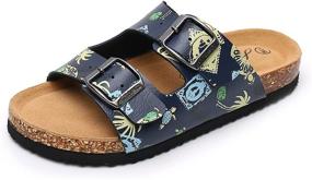 img 4 attached to 👟 AOBETU Unisex Child Slide Sandals: Ultimate Comfort and Style for Boys' Feet
