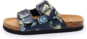 img 3 attached to 👟 AOBETU Unisex Child Slide Sandals: Ultimate Comfort and Style for Boys' Feet