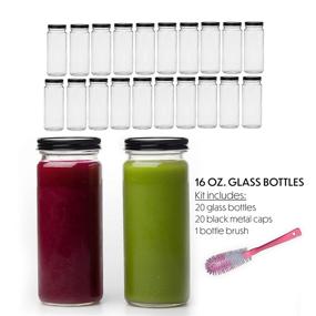 img 3 attached to Glass Bottles Juice Smoothie Containers Kitchen & Dining in Kitchen Utensils & Gadgets