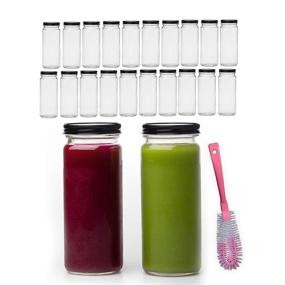 img 4 attached to Glass Bottles Juice Smoothie Containers Kitchen & Dining in Kitchen Utensils & Gadgets