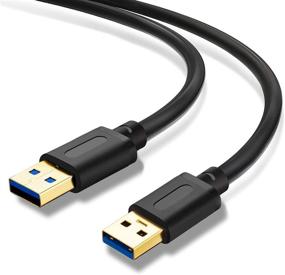 img 4 attached to 💻 USB 3.0 A to A Male Cable 20Ft - High-Speed USB to USB Double-End Cord with Gold-Plated Connector for Hard Drive Enclosures, DVD Player, Laptop Cooler