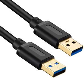 img 3 attached to 💻 USB 3.0 A to A Male Cable 20Ft - High-Speed USB to USB Double-End Cord with Gold-Plated Connector for Hard Drive Enclosures, DVD Player, Laptop Cooler