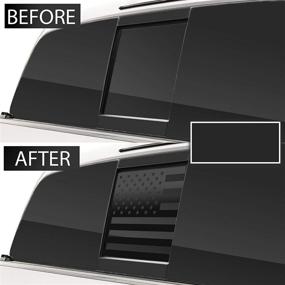 img 2 attached to 🏴 Premium Matte Black American Flag Vinyl Decal for Tacoma 2016-2021 | Bogar Tech Designs