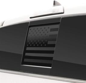 img 3 attached to 🏴 Premium Matte Black American Flag Vinyl Decal for Tacoma 2016-2021 | Bogar Tech Designs