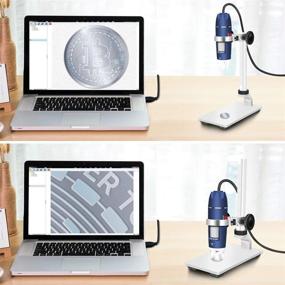 img 1 attached to Jiusion 2MP USB Digital Microscope | Portable Endoscope Camera with 8 LEDs | 40-1000X Magnification | Aluminum Alloy Stand | OTG Android, Mac, Windows 7/8/10, Linux Compatible