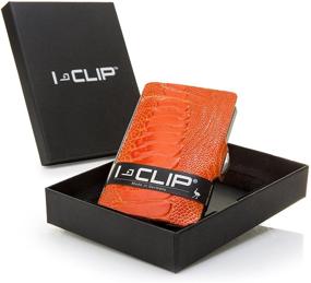 img 3 attached to 🔸 I CLIP Ostrich Orange Wallet: The Ultimate Minimalist Accessory