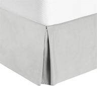 ❤️ srp bedding real 210 thread count split corner bed skirt/dust ruffle king size solid silver grey 17-inch drop, egyptian cotton quality - wrinkle & fade resistant logo