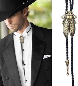 img 3 attached to AZORA Western Cowboy Bolo Tie: Stylish Leather 🤠 Necktie Pendant Necklace for Men, Kids, Boy & Girl