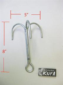 img 2 attached to 🔒 KUFA Galvanized Steel Grapple Hooks: Secure and Reliable Anchoring Equipment