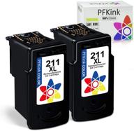 🖨️ high-quality pfkink remanufactured 211xl color ink cartridge for canon cl-211xl - compatible with multiple pixma printers (2 color pack) logo