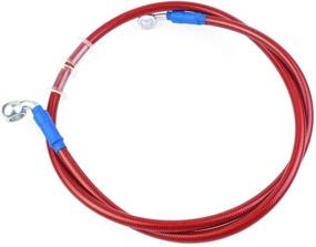 img 3 attached to 400-2400Mm AN3 1/8Inch 28 90 Degree M10 Motorcycle Hydraulic Brake Line Oil Hose Pipe Fitting Stainless Steel Braided For ATV Motorcycle Motocross Pit Dirt Street Racing Bike - 400Mm Red