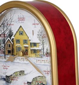 img 2 attached to 🎄 Sleigh Ride 12 Song Table Clock: Carols of Christmas Decoration in Multicolor - Unique Gift Selection (Red Marble)