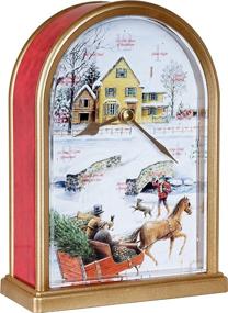 img 4 attached to 🎄 Sleigh Ride 12 Song Table Clock: Carols of Christmas Decoration in Multicolor - Unique Gift Selection (Red Marble)