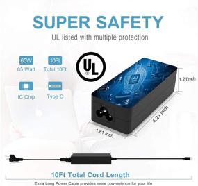 img 3 attached to 💡 Зарядное устройство Dell Latitude 65W Type C: источник питания для ноутбука 7420, 7320, 7520 2-in-1, адаптерный кабель