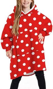 img 4 attached to Kids' Home Store: Oversized Blanket Hoodie Sweatshirt for Children