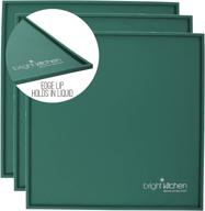 bright kitchen set of 3-14'' x 14'' silicone sheets: reusable non-stick mats for excalibur dehydrator (3 edge sheets) logo