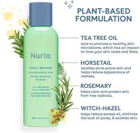 img 1 attached to 🌿 Nuria - Tea Tree Toner for Face Pore Minimizer with Pure Witch Hazel Extract, Horsetail, and Rosemary - 180mL/6.1 fl oz