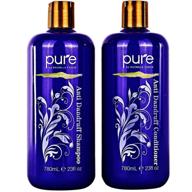 🌿 moisture renewal anti dandruff shampoo and conditioner set: organic treatment for itchy, flaky scalp. 100% natural, safe for all hair types - men & women logo